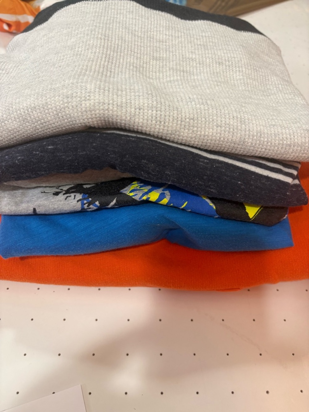 Stack of 5 Casual Long Sleeve Tees - Orange Browns Hoodie